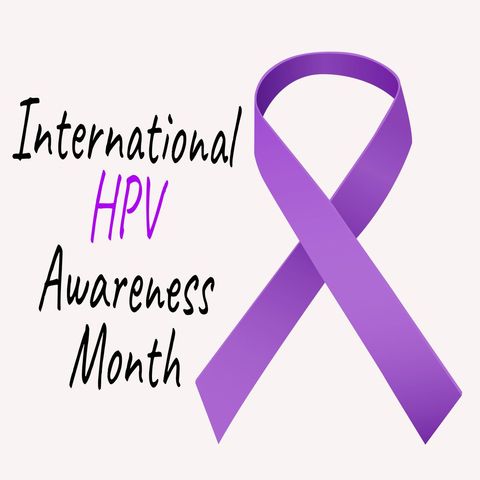 Purple Ribbon for International HPV Awareness Month - Download Free Stock Templates Pikwizard.com