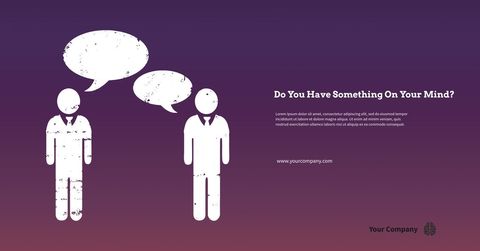 promoting communication through speech bubbles silhouettes - Download Free Stock Templates Pikwizard.com