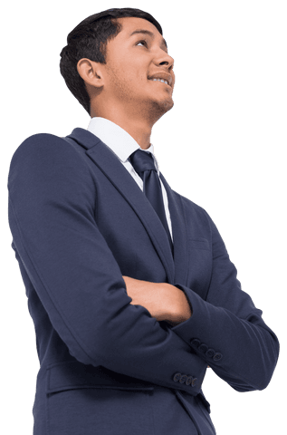 Confident Transparent Businessman Smiling with Arms Crossed - Download Free Stock Videos Pikwizard.com