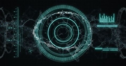 Futuristic Digital Data Interface with Brain and Scope - Download Free Stock Images Pikwizard.com