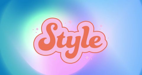 Vibrant style text on colorful abstract background