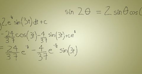 Mathematical Formulae on Green Chalkboard Background - Download Free Stock Images Pikwizard.com