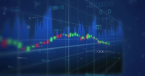 Financial Data Processing with Molecular Overlay in a Digital Interface - Download Free Stock Images Pikwizard.com