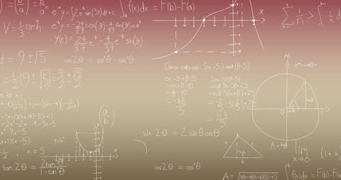 Complex Mathematical Equations on Gradient Canvas