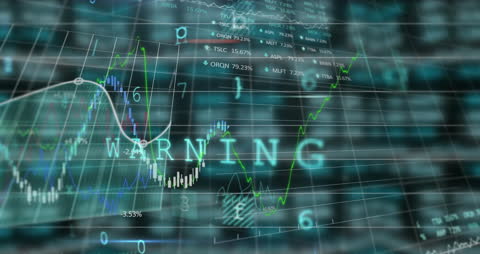 Animated Digital Data Processing on Grid Background