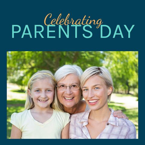 celebrating parents day with three generations outdoors - Download Free Stock Templates Pikwizard.com