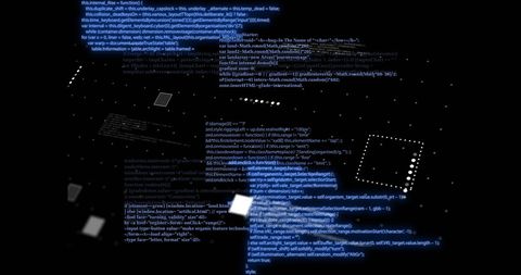 futuristic programming code with geometric elements and dotted grid - Download Free Stock Images Pikwizard.com