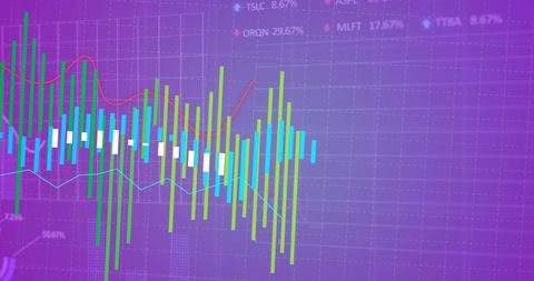 Colorful Financial Data Analytics and Digital Graph - Download Free Stock Images Pikwizard.com