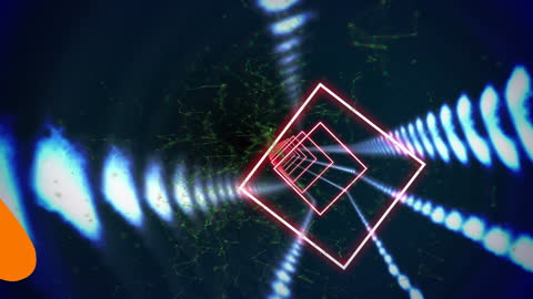 Neon Geometric Shapes with Cosmic Connections