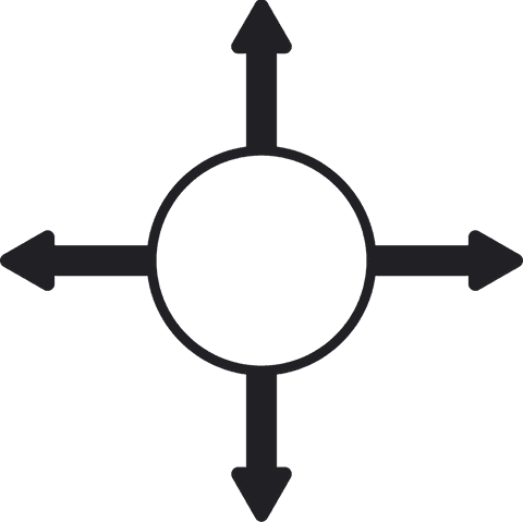 circle with directional arrows on transparent background - Download Free Stock Videos Pikwizard.com