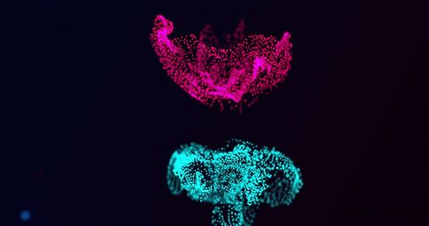 Vivid Particle Swirls on Black Background Illustrating Digital Technology - Download Free Stock Images Pikwizard.com