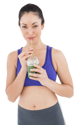 healthy woman enjoying green smoothie transparent background - Download Free Stock Videos Pikwizard.com