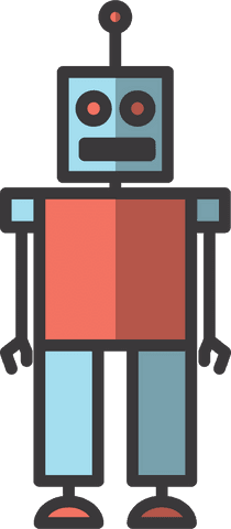 Retro Robot Illustration on Transparent Background - Download Free Stock Videos Pikwizard.com