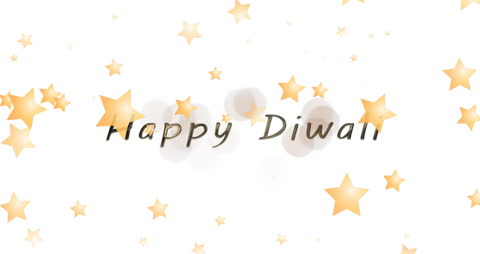 Festive Animated Diwali Greeting with Falling Stars