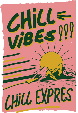 Chill Vibes with Vibrant Sun and Mountains Illustration - Download Free Stock Videos Pikwizard.com