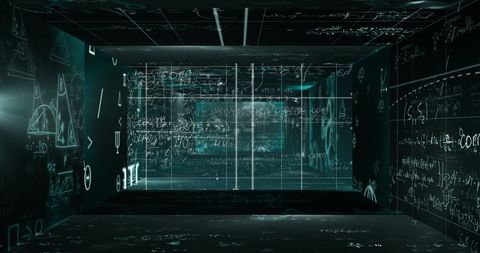 Digitally Generated Scientific Data and Equations on Screens - Download Free Stock Images Pikwizard.com