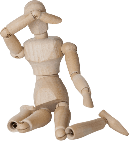 transparent wooden 3d figure with hand on head - Download Free Stock Videos Pikwizard.com