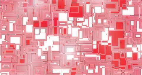 Abstract Red Geometric Circuit Board Pattern