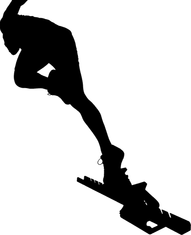 digital silhouette of runner from starting block on transparent background - Download Free Stock Videos Pikwizard.com