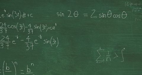 Complex Math Equations on Green Chalkboard - Download Free Stock Images Pikwizard.com