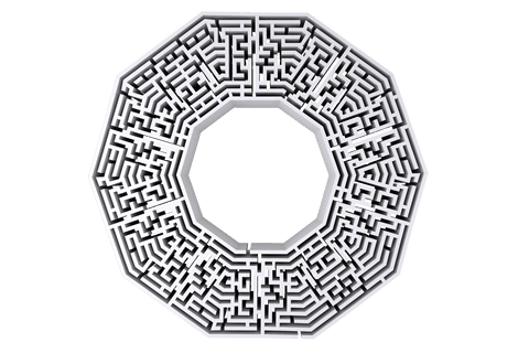 Complex 3D Labyrinth on Transparent Background - Download Free Stock Videos Pikwizard.com
