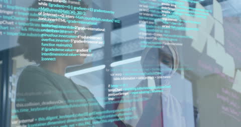 Diverse Colleagues Brainstorming with Data Overlays