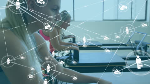 Digital Connection Concept in Fitness Gym