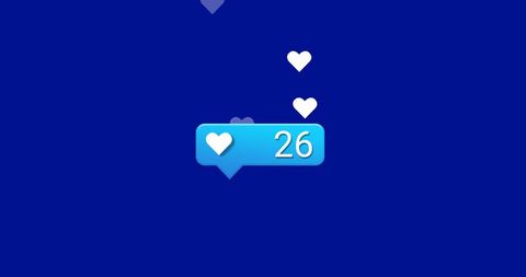Social Media Like Counter Icon on Blue Background - Download Free Stock Images Pikwizard.com