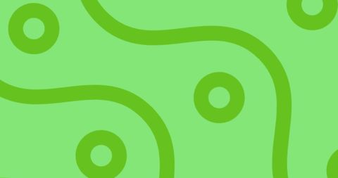 Abstract Green Curves and Circles Pattern Design