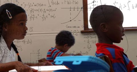 children engaging with advanced math concepts in classroom - Download Free Stock Images Pikwizard.com