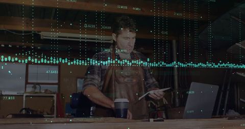 Modern Craftsman Merging Technology in Rustic Workshop