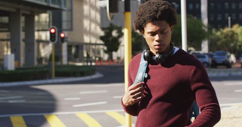 Urban Traveler Checking Smartwatch in City Street - Download Free Stock Images Pikwizard.com