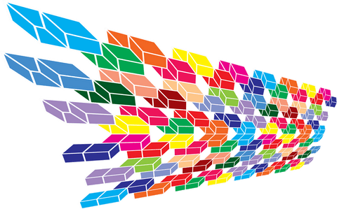 transparent geometric pattern with vibrant multicolored blocks - Download Free Stock Videos Pikwizard.com