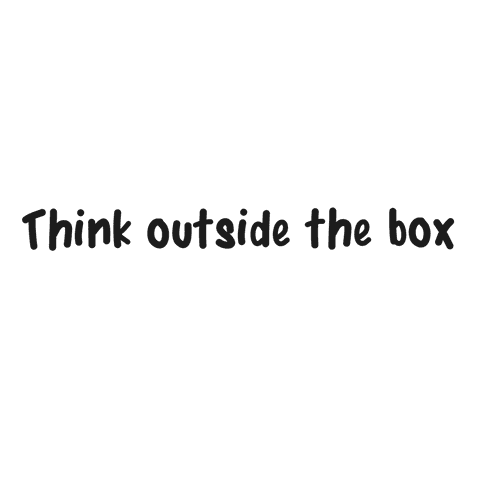 think outside the box text art on transparent background - Download Free Stock Videos Pikwizard.com