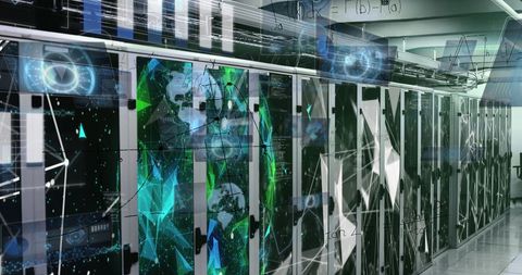 Advanced Data Processing and Mathematical Algorithms in Server Network - Download Free Stock Images Pikwizard.com