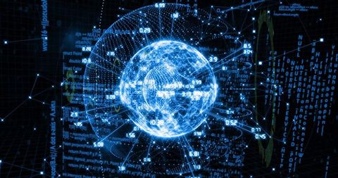 Global Data Network with Futuristic Virtual Interfaces