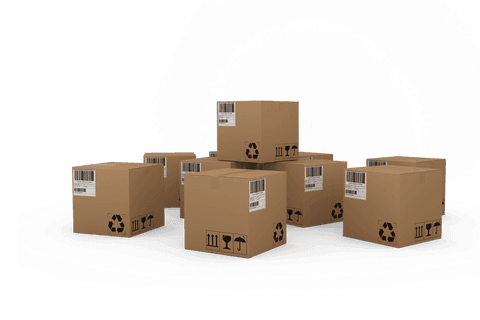 pile of transparent cardboard boxes with shipping symbols - Download Free Stock Videos Pikwizard.com