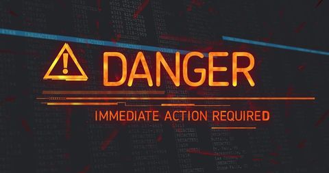 Cybersecurity Alert with Critical Warning Message - Download Free Stock Images Pikwizard.com