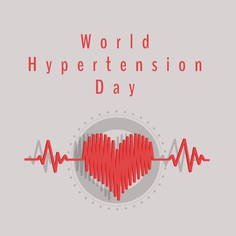 world hypertension day awareness with heart and pulse graphic - Download Free Stock Templates Pikwizard.com