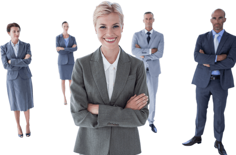 Confident Businesswoman Leading Transparent Team of Professionals - Download Free Stock Videos Pikwizard.com