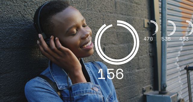 Young Man Listening to Music with Headphones in Urban Setting - Download Free Stock Images Pikwizard.com