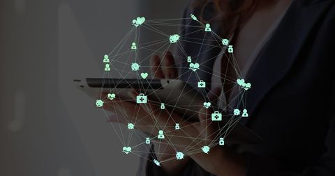 Businesswoman Engaging with Social Media Network on Smartphone - Download Free Stock Images Pikwizard.com