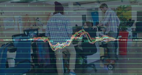 Financial Data Overlay on Energetic Office Environment