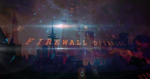 Cybersecurity Threat Over Cityscape with Digital Alert - Download Free Stock Images Pikwizard.com