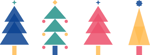 transparent minimalist holiday tree icons with geometric design - Download Free Stock Videos Pikwizard.com