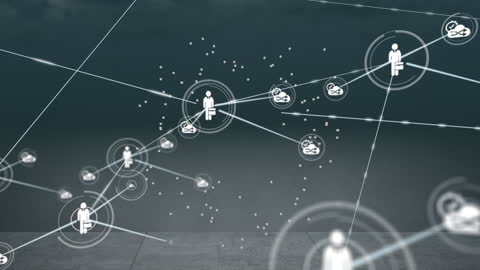 Global Networking Concepts with Digital Connections Icons