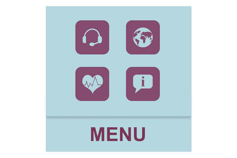 Transparent Communication Icons with Menu Text on Soft Blue Background - Download Free Stock Videos Pikwizard.com