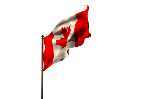 Transparent Waving Flag of Canada on Pole - Download Free Stock Videos Pikwizard.com