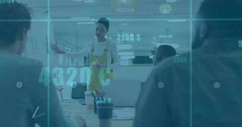 Contemporary team meeting on innovative business strategies