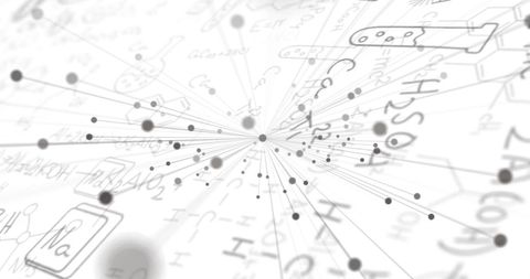 Abstract Network Overlaid on Chemistry Formulas Background - Download Free Stock Images Pikwizard.com